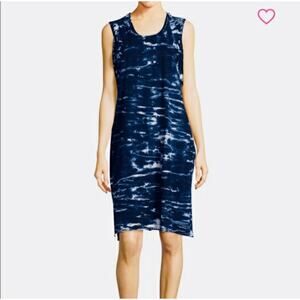 Errant raw hem tie dye cotton midi